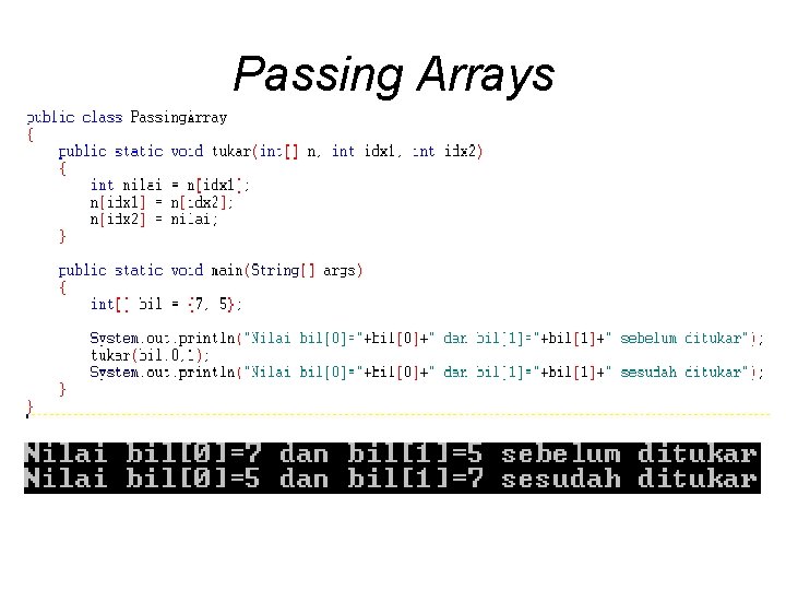 Passing Arrays 