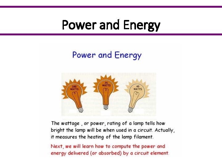 Power and Energy 