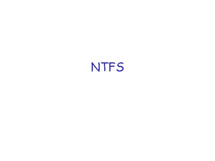 NTFS 
