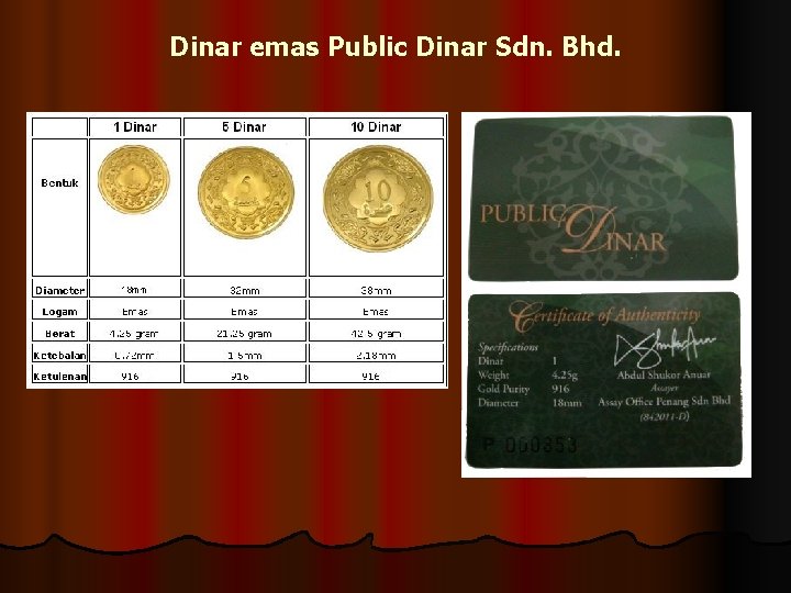 Dinar emas Public Dinar Sdn. Bhd. 