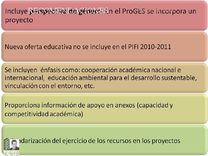 RECOMENDACIONES • Reunión de trabajo 