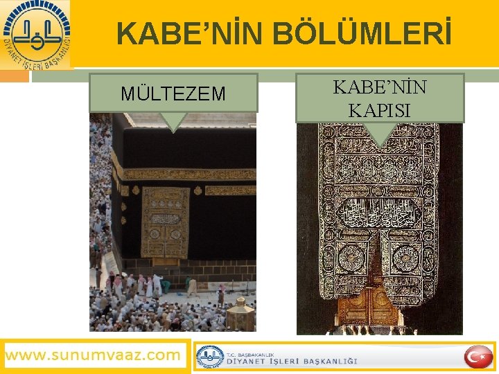 KABE’NİN BÖLÜMLERİ MÜLTEZEM KABE’NİN KAPISI 