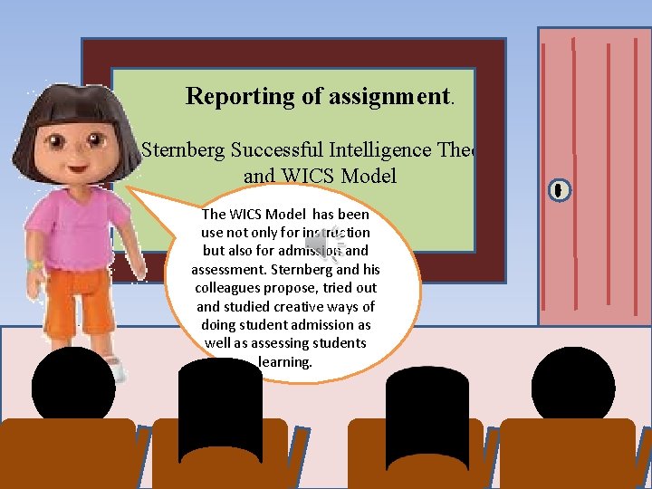 Reporting of assignment. Sternberg Successful Intelligence Theory and WICS Model The WICS Model has