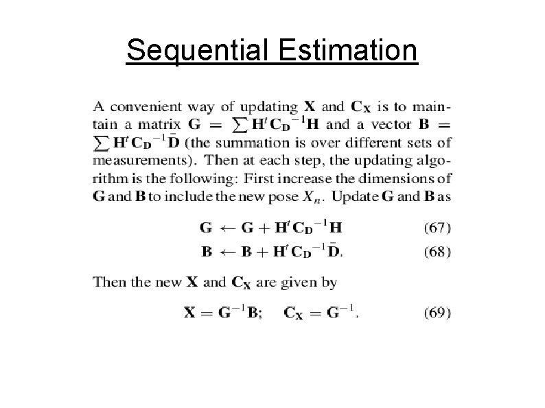 Sequential Estimation 