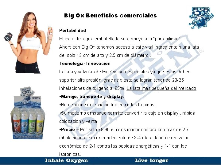 Big Ox Beneficios comerciales Portabilidad El éxito del agua embotellada se atribuye a la