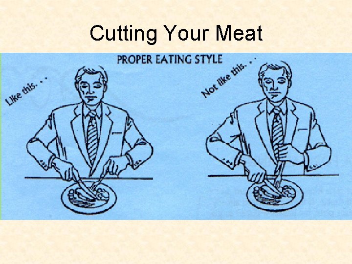 Cutting Your Meat 