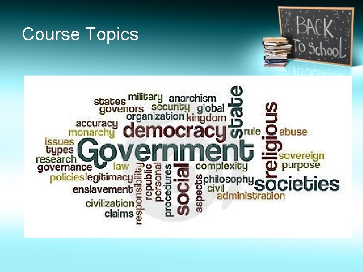 Course Topics 