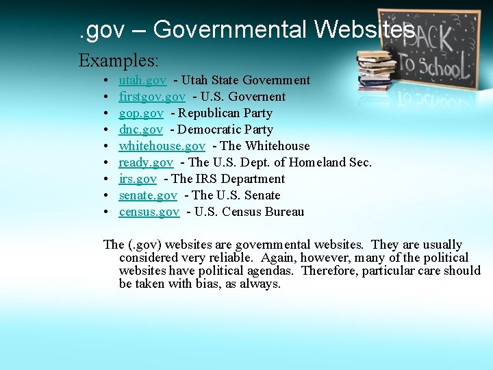 . gov – Governmental Websites Examples: • • • utah. gov - Utah State