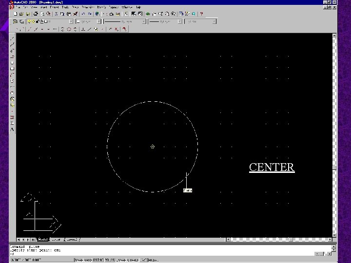 CENTER Object Snap 35 