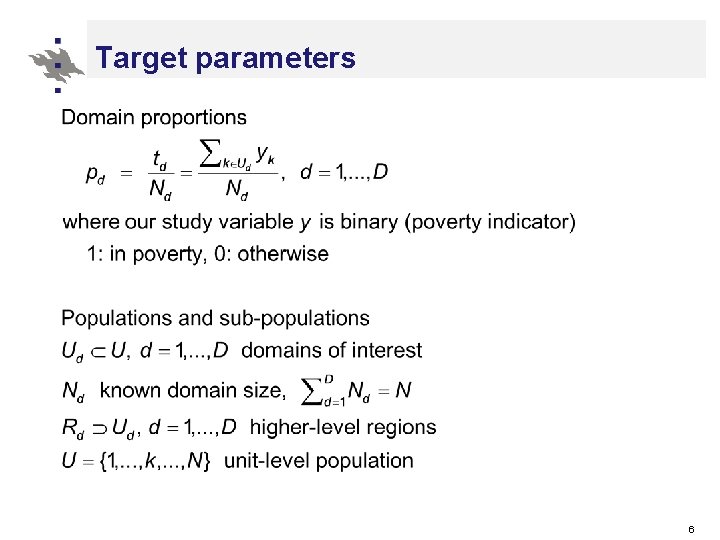 Target parameters 6 Target parameters 6