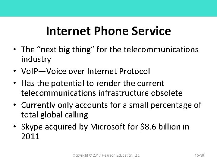 Internet Phone Service • The “next big thing” for the telecommunications industry • Vo.