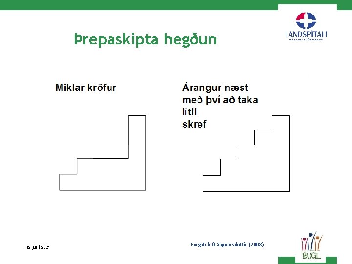 Þrepaskipta hegðun 12 júní 2021 Forgatch & Sigmarsdóttir (2008) 