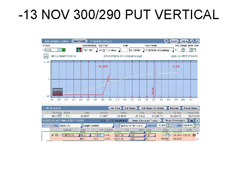 -13 NOV 300/290 PUT VERTICAL 