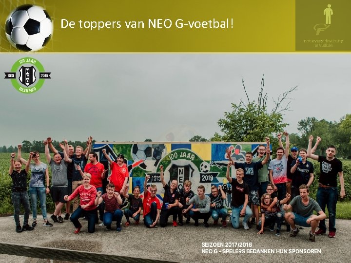 De toppers van NEO G-voetbal! 