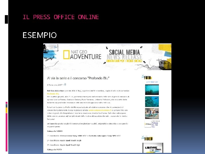 IL PRESS OFFICE ONLINE ESEMPIO 