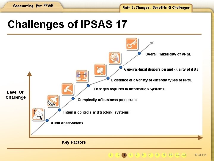 Accounting for PP&E Unit 3: Changes, Benefits & Challenges of IPSAS 17 Overall materiality
