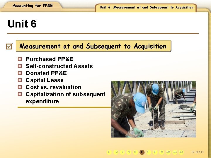 Accounting for PP&E Unit 6: Measurement at and Subsequent to Acquisition Unit 6 þ