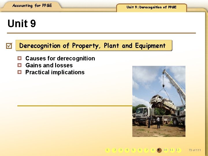 Accounting for PP&E Unit 9: Derecognition of PP&E Unit 9 þ Derecognition of Property,