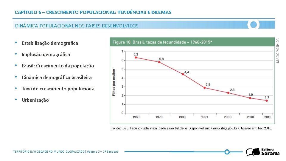 CAPÍTULO 6 – CRESCIMENTO POPULACIONAL: TENDÊNCIAS E DILEMAS MARIO YOSHIDA DIN MICA POPULACIONAL NOS