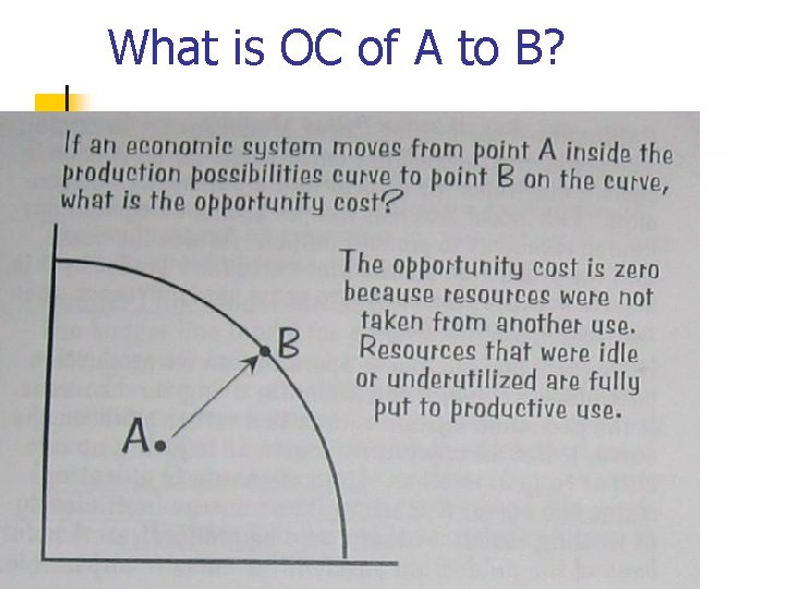 What is OC of A to B? 