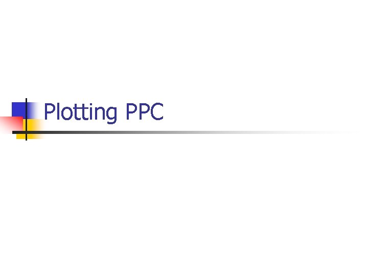 Plotting PPC 