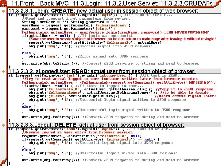 11. Front→Back MVC: 11. 3. Login: 11. 3. 2. User Servlet: 11. 3. 2.