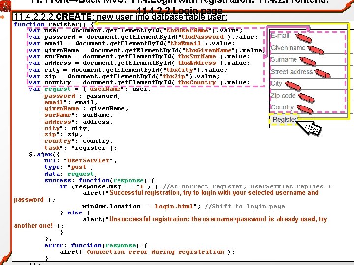 11. Front→Back MVC: 11. 4. Login with registration: 11. 4. 2. Frontend: 11. 4.