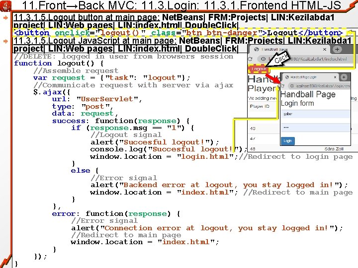 11. Front→Back MVC: 11. 3. Login: 11. 3. 1. Frontend HTML-JS 11. 3. 1.
