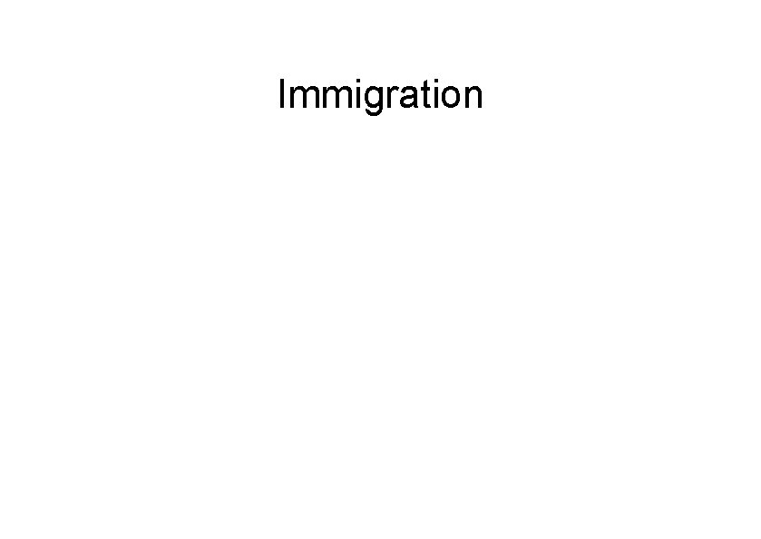 Immigration 