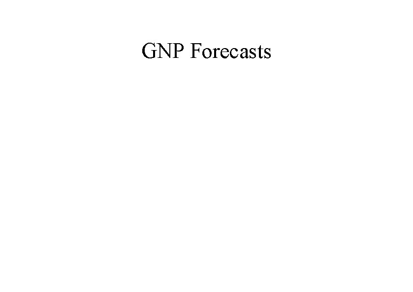 GNP Forecasts 