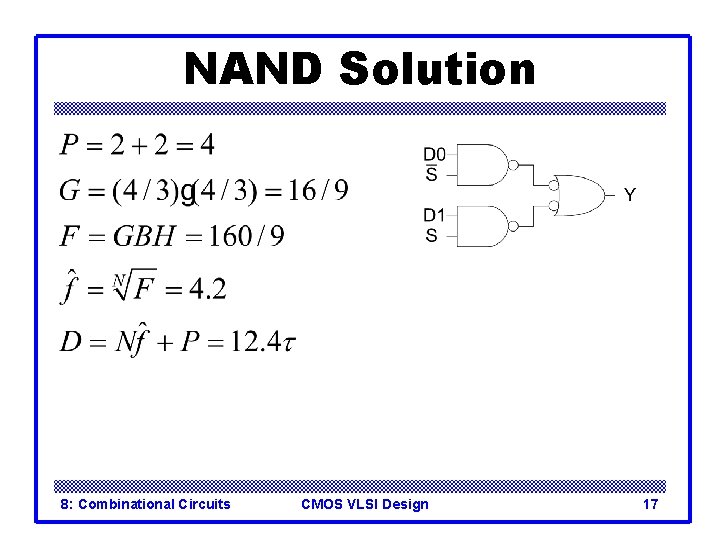 CP416 VLSI System Design Lecture 7 Combinational Circuits