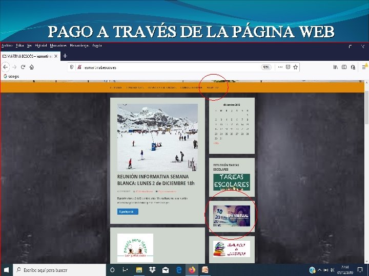 PAGO A TRAVÉS DE LA PÁGINA WEB 