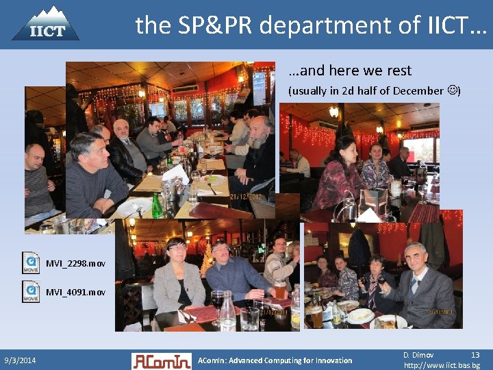 the SP&PR department of IICT… …and here we rest (usually in 2 d half
