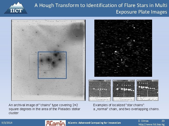 A Hough Transform to Identification of Flare Stars in Multi Exposure Plate Images An