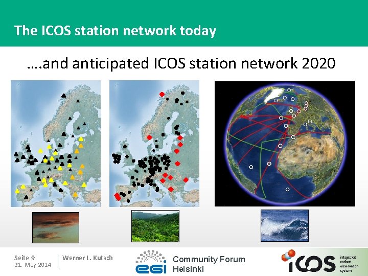 The ICOS station network today …. and anticipated ICOS station network 2020 Seite 9