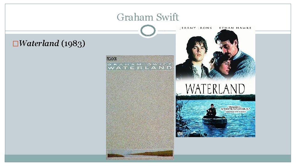 Graham Swift �Waterland (1983) 