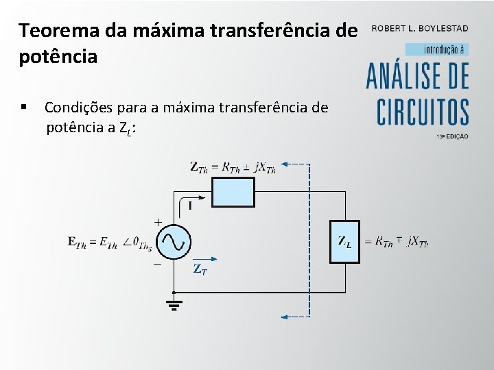 Teorema da máxima transferência de potência § Condições para a máxima transferência de potência