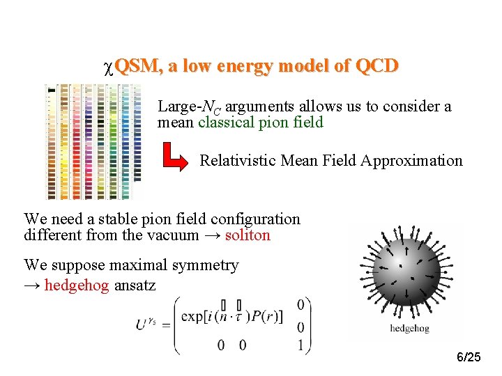 c. QSM, a low energy model of QCD Large-NC arguments allows us to consider