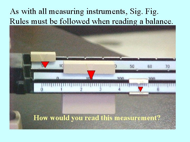 As with all measuring instruments, Sig. Fig. Rules must be followed when reading a