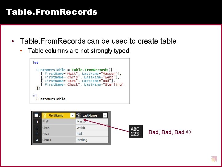 Table. From. Records • Table. From. Records can be used to create table • Table. From. Records • Table. From. Records can be used to create table •