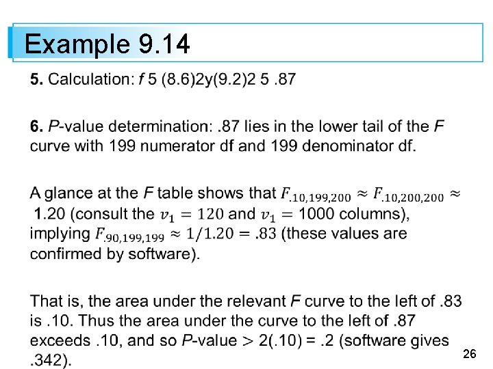Example 9. 14 26 