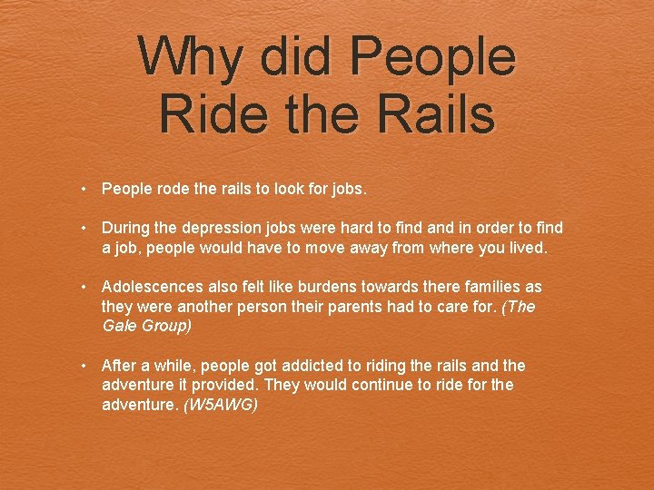 Riding The Rails By Kevin Nogueira What was