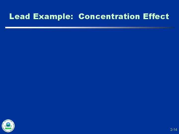 Lead Example: Concentration Effect 2 -14 