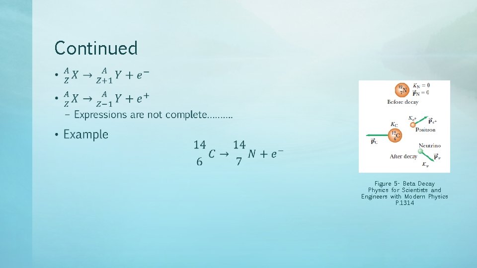 Continued • Figure 5 - Beta Decay Physics for Scientists and Engineers with Modern
