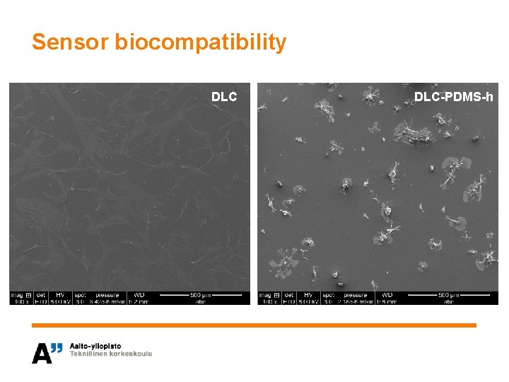 Sensor biocompatibility DLC-PDMS-h 