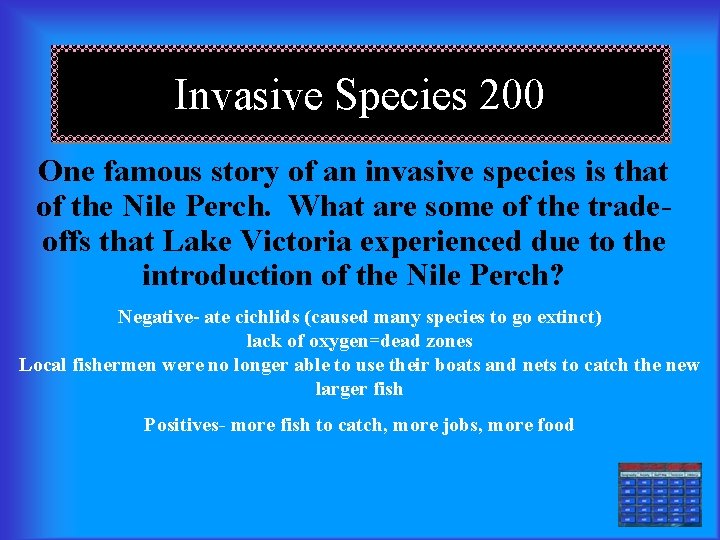 Invasive Species 200 One famous story of an invasive species is that of the
