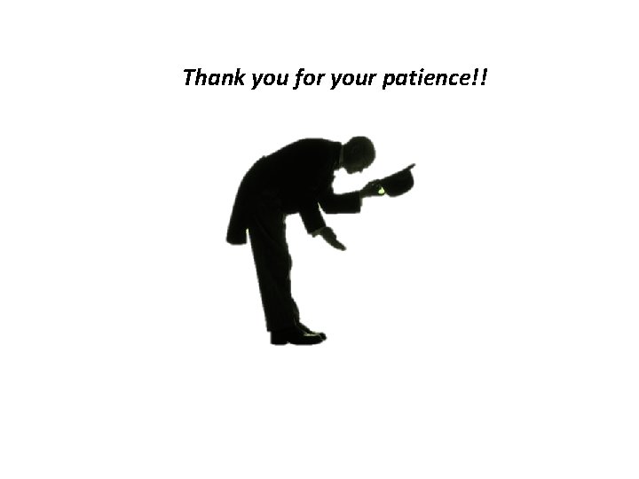 Thank you for your patience!! 
