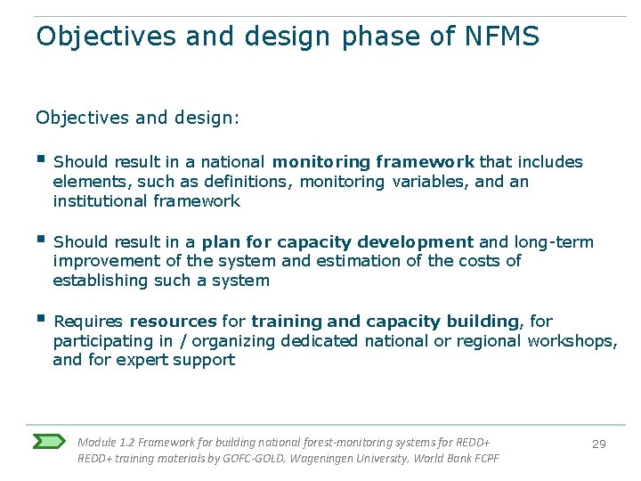 Objectives and design phase of NFMS Objectives and design: § Should result in a Objectives and design phase of NFMS Objectives and design: § Should result in a