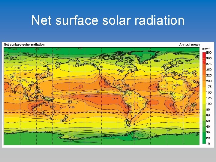 Net surface solar radiation 