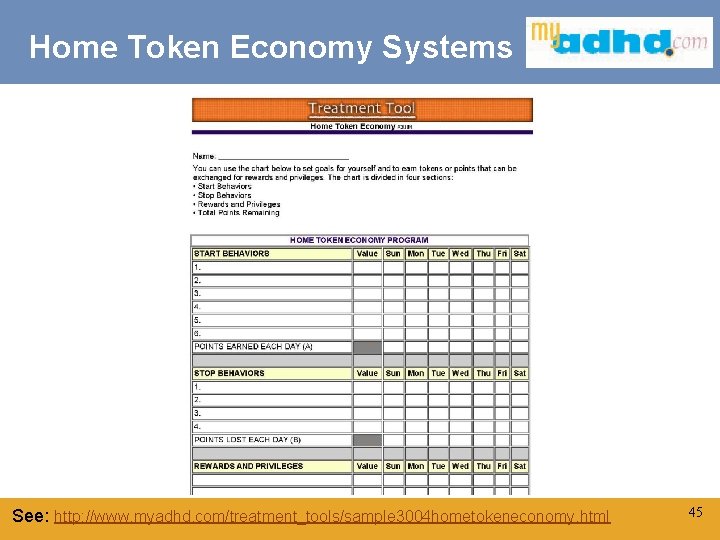Home Token Economy Systems Click to edit Master title style See: http: //www. myadhd.